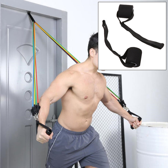 Home Fitness Elastic Exercise Training Strap Resistance Band Over Door Anchor